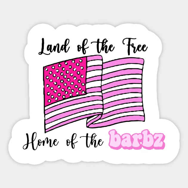 Land of the free barbies barbz Sticker by SATRIA BINTANG